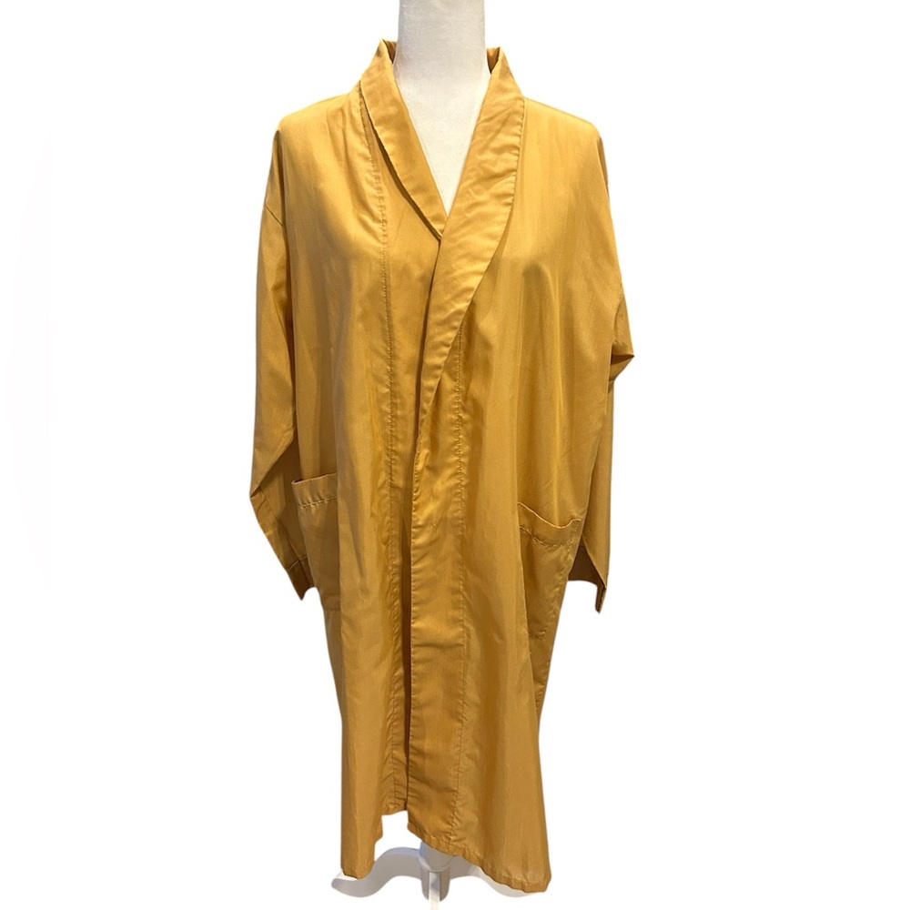 Diplomat Men's Lightweight Mustard Open-Front Robe
